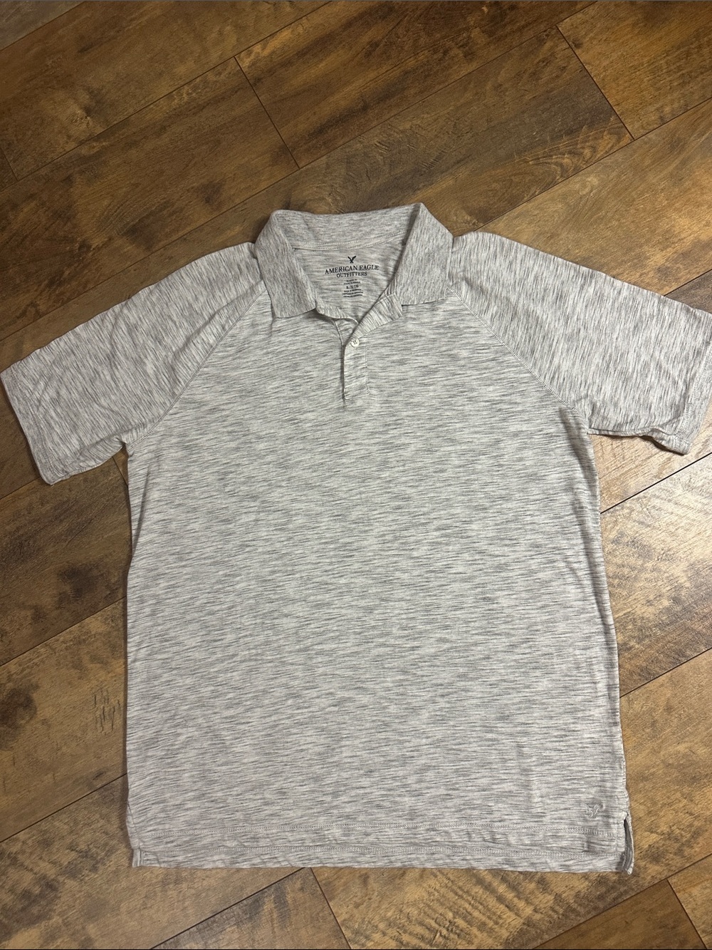 American Eagle Outfitters Light Heather Gray Men’s Polo, Size XL, EUC